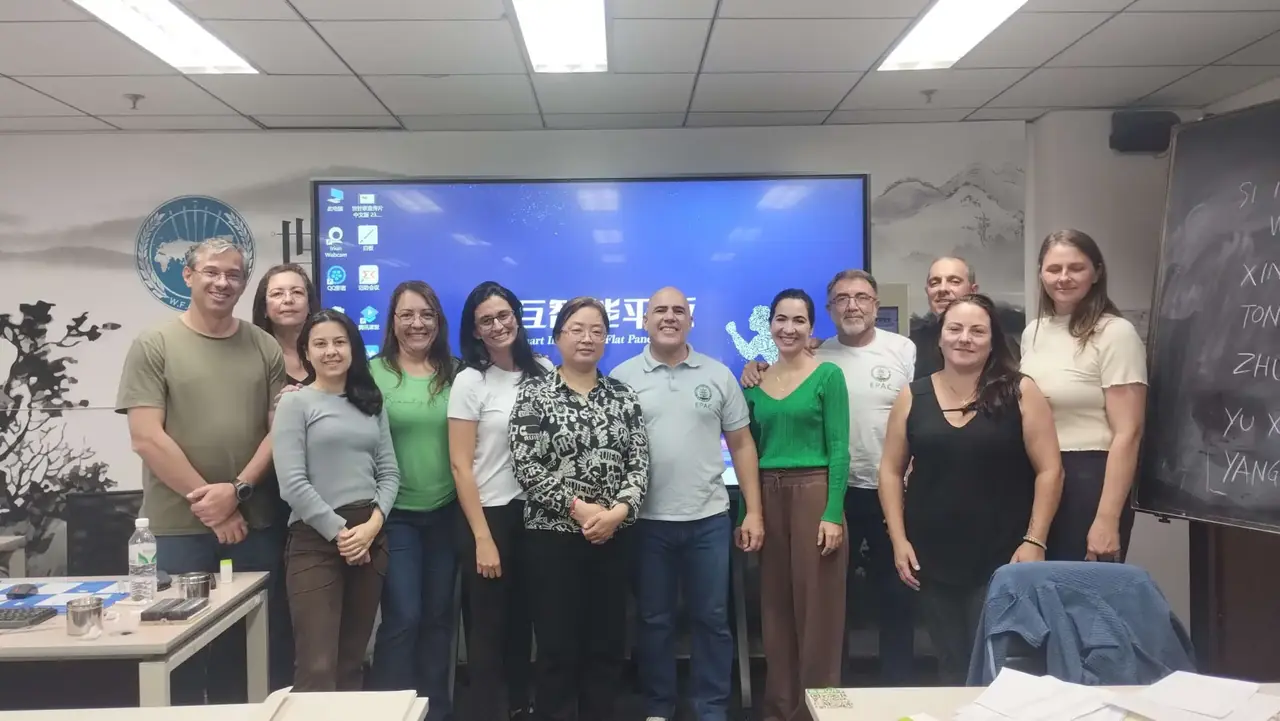 Turma em aula na China
